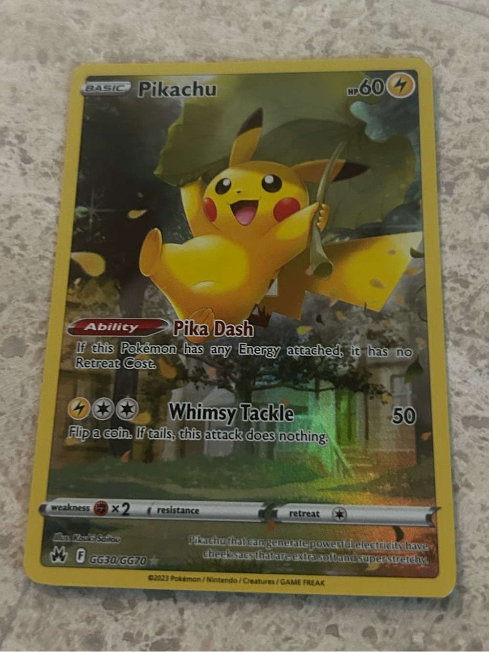 Pokemon Pikachu Yellow Lightning Trading Card